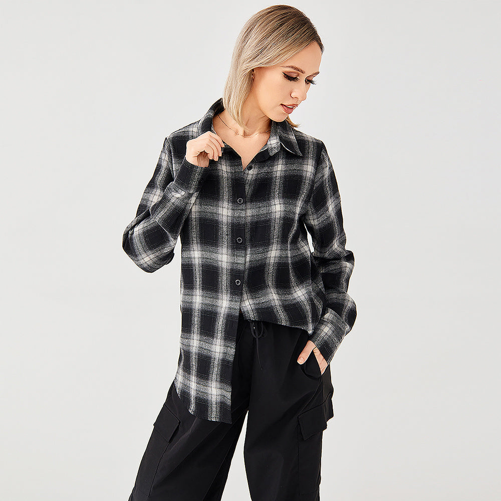 Stylish Plaid Long Sleeve Shirt