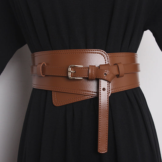 Women's Leather Girdle Wide belt