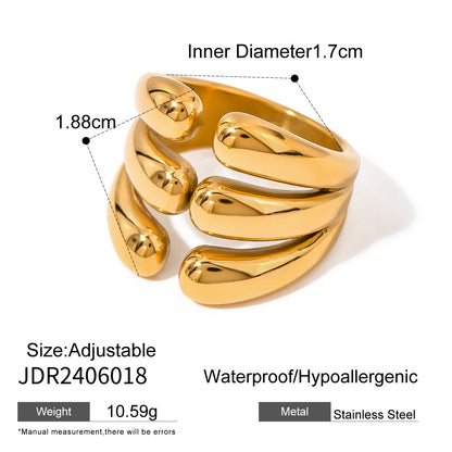 Stainless Steel Ring Jewelry High-grade Ins Non-fading Rings