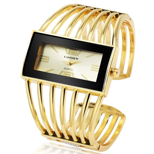 CANSNOW Womens Luxury Fashion Gold Bracelet Watch