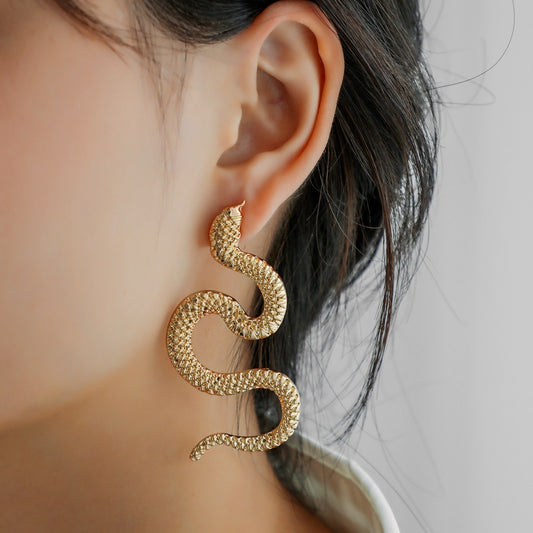 Fashion metal Snake Pair Earrings