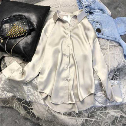 Loose Base Korean Satin Quality Shirt