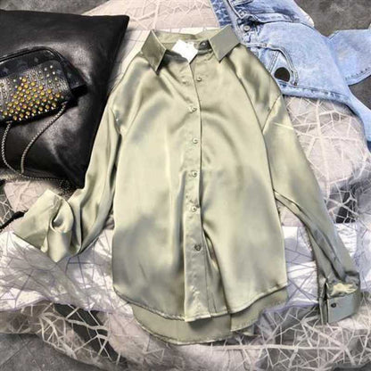 Loose Base Korean Satin Quality Shirt