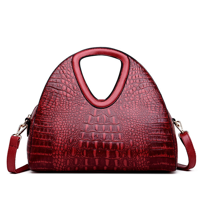 Women's Crossbody Embossed Soft Leather Tote Bag