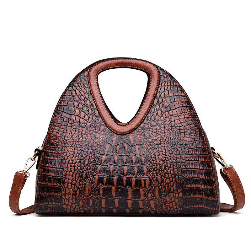 Women's Crossbody Embossed Soft Leather Tote Bag