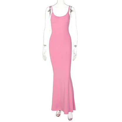Spaghetti Strap Long Bodycon Dress