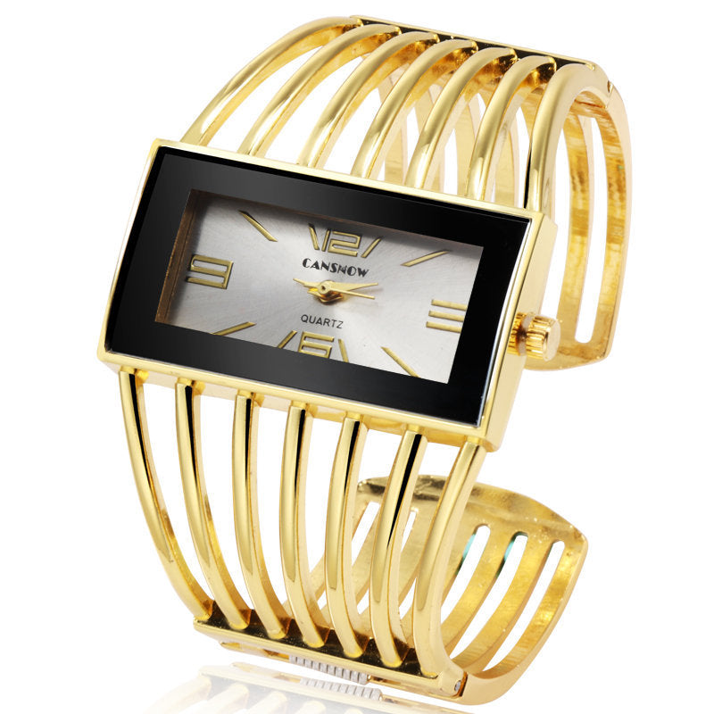 CANSNOW Womens Luxury Fashion Gold Bracelet Watch