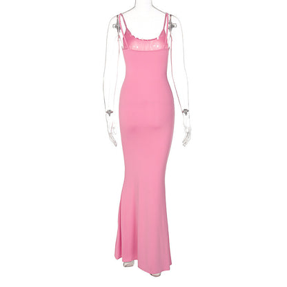 Spaghetti Strap Long Bodycon Dress