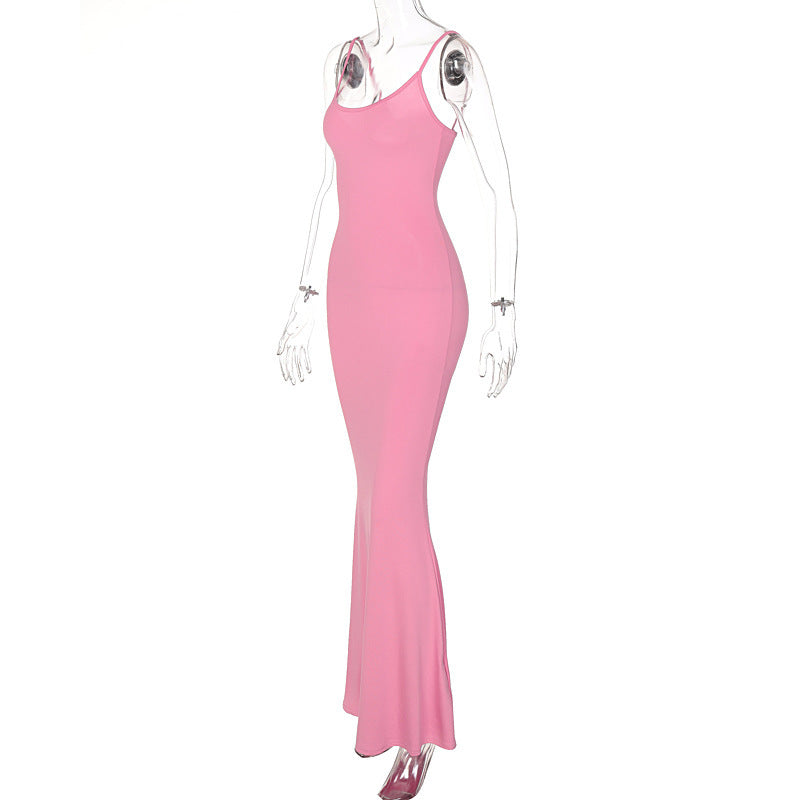 Spaghetti Strap Long Bodycon Dress