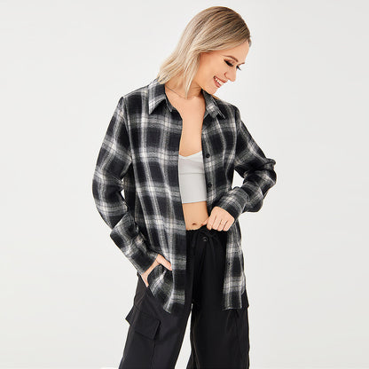 Stylish Plaid Long Sleeve Shirt