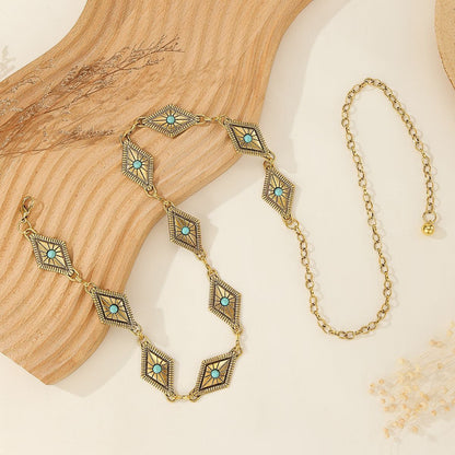Women's Waist Chain Bohemian Style Slim Chain Belt