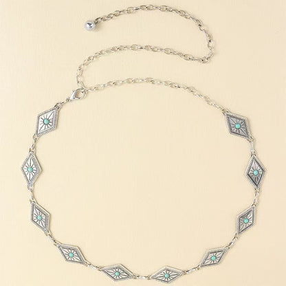 Women's Waist Chain Bohemian Style Slim Chain Belt