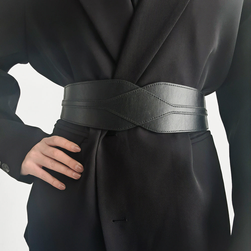 Women"s Black Elastic Belt