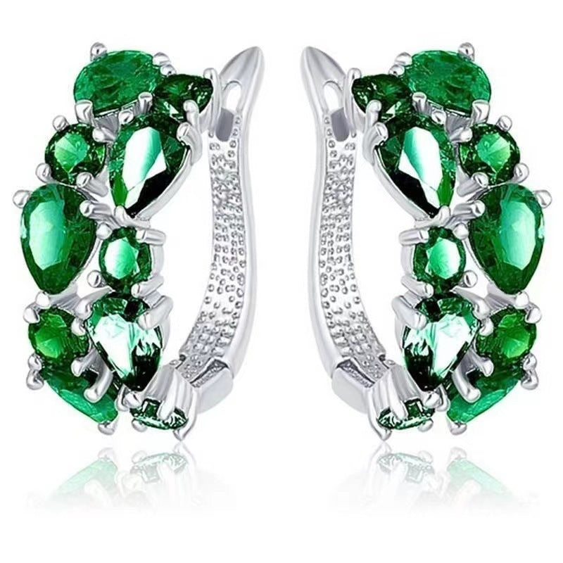Crystal Zircon Ear Clip Affordable Luxury Earrings Women