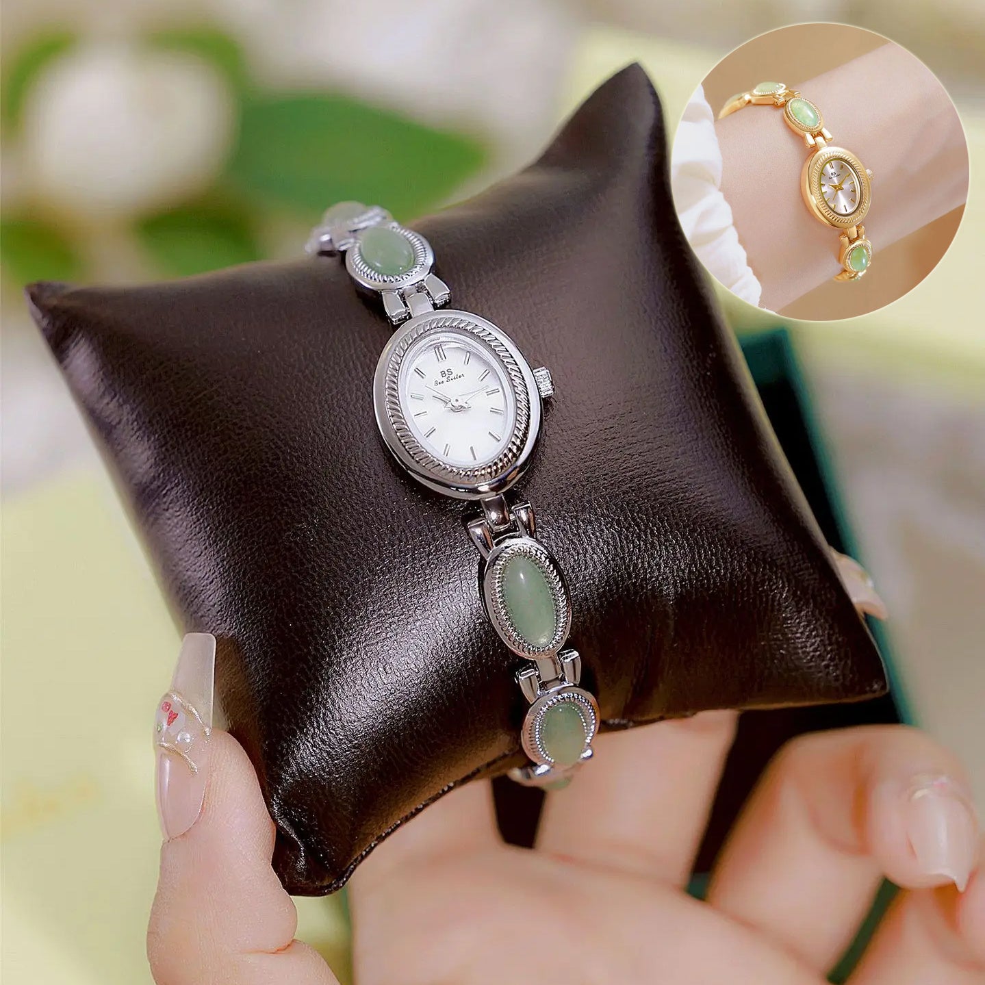 Watch Bracelet Luxury Brand Waterproof Retro Natural Dongling Stone Hetian Jade