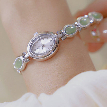 Watch Bracelet Luxury Brand Waterproof Retro Natural Dongling Stone Hetian Jade