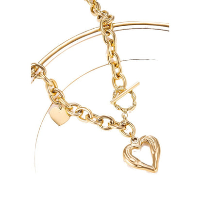 Hollow Heart OT Buckle Love Necklace