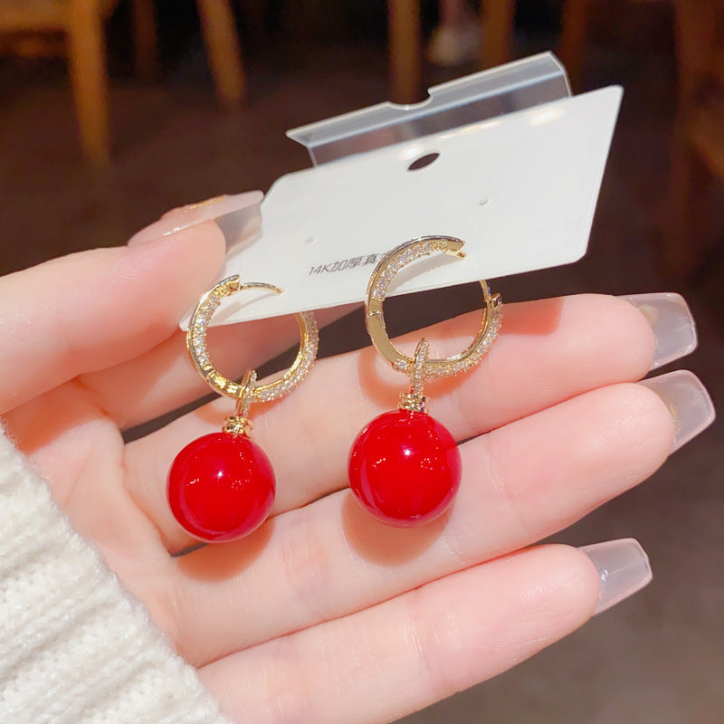 Micro Inlaid Zircon Pearl Ear Clip