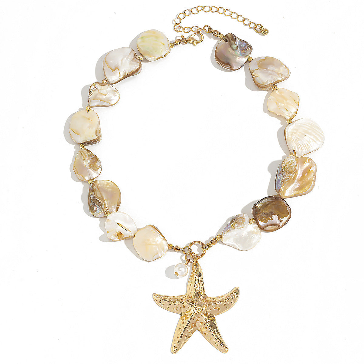 Classic Conch Pendant Necklace For Women Bohemian Starfish Beaded Choker