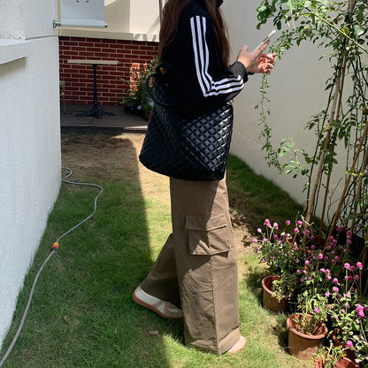 Large Capacity Black Tote Bag