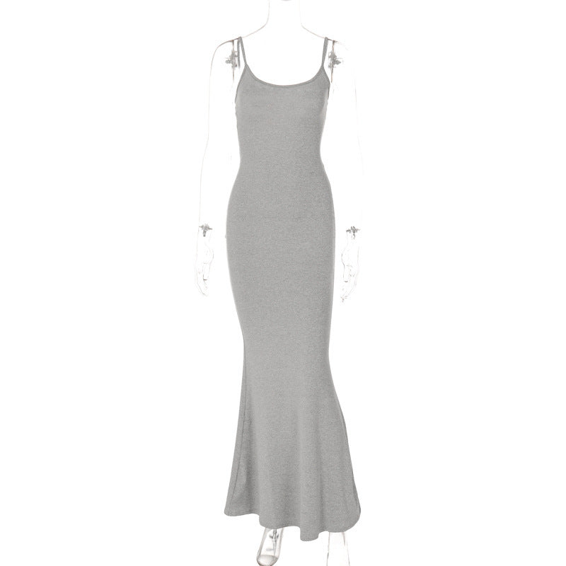 Spaghetti Strap Long Bodycon Dress