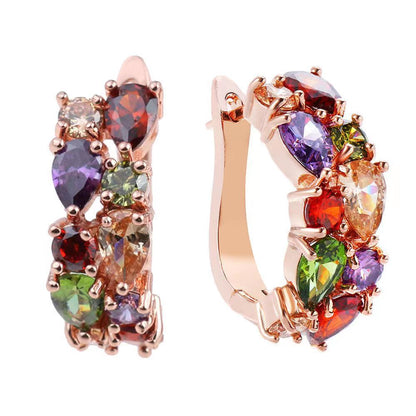 Crystal Zircon Ear Clip Affordable Luxury Earrings Women