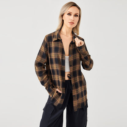 Stylish Plaid Long Sleeve Shirt