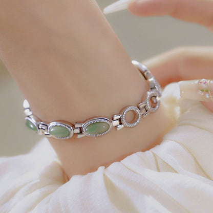 Watch Bracelet Luxury Brand Waterproof Retro Natural Dongling Stone Hetian Jade