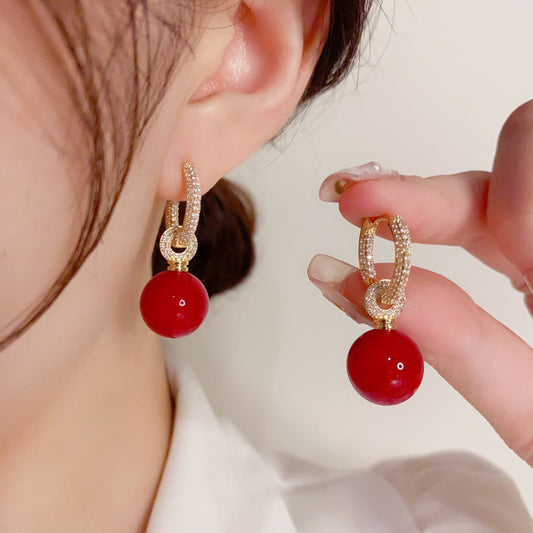 Micro Inlaid Zircon Pearl Ear Clip