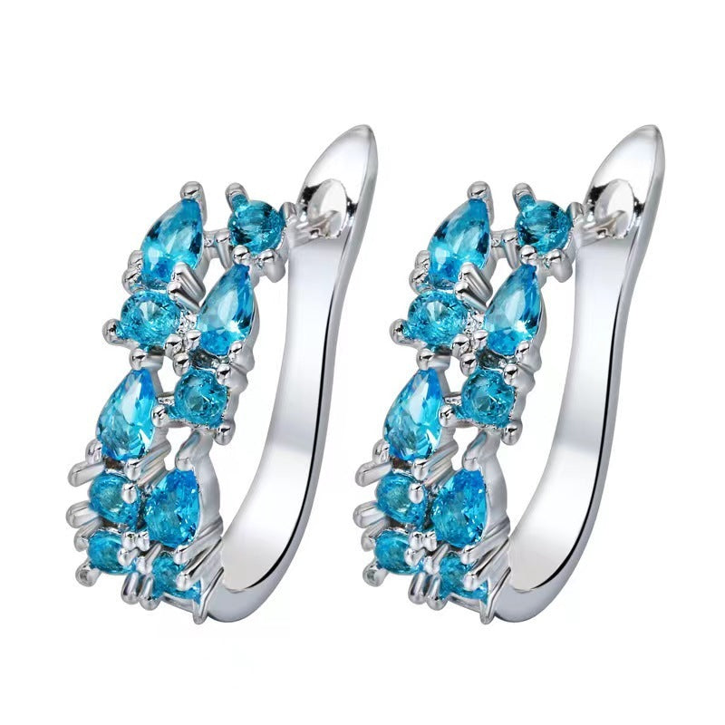Crystal Zircon Ear Clip Affordable Luxury Earrings Women
