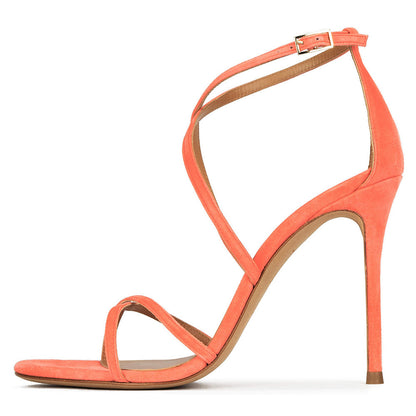 Round Head Strap Women's High-heeled Sandal