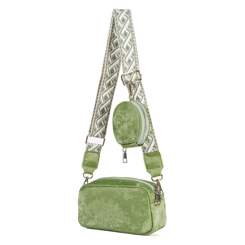 Women's Cross body Messenger Bag Wide Shoulder Strap Bag