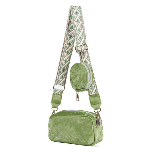 Women's Cross body Messenger Bag Wide Shoulder Strap Bag