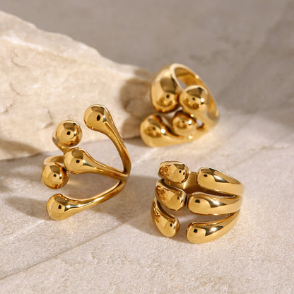 Stainless Steel Ring Jewelry High-grade Ins Non-fading Rings