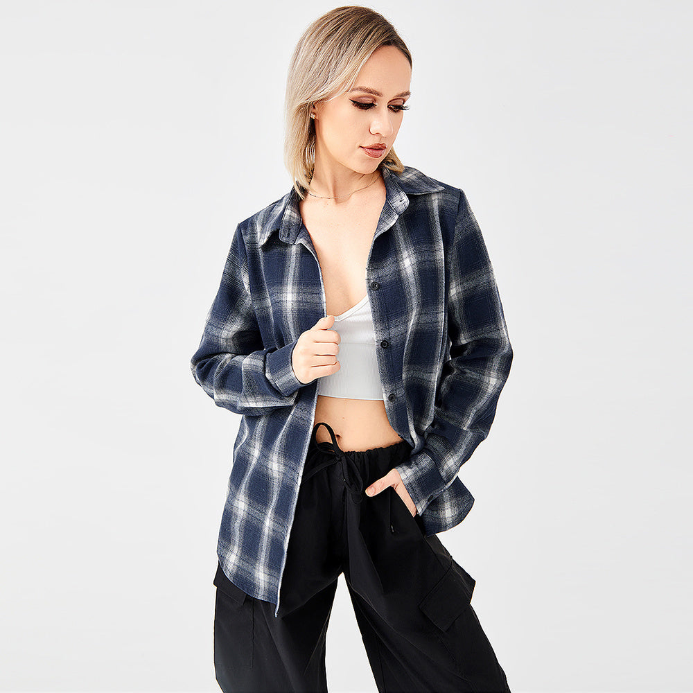 Stylish Plaid Long Sleeve Shirt