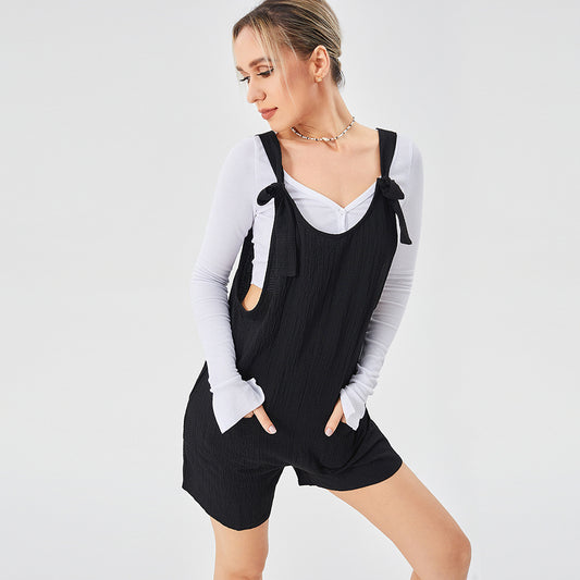 Casual Fashion Suspender Shorts Jumpsuit Strap Pants